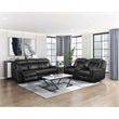 Pemberly Row Dual Reclining Sofa with Drop-Down Console & USB in Black