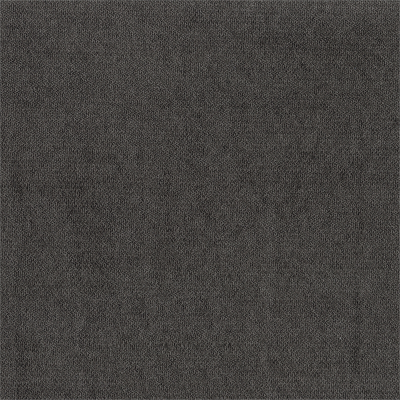 Pemberly Row Textured Fabric Daybed with Trundle and Nailhead Trim in Dark Gray