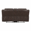 Pemberly Row Microfiber 2-Piece Reclining Sofa & Loveseat Set in Dark Brown