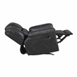 Pemberly Row Polished Microfiber Rocker Recliner with Tab Pull 300 lbs in Black