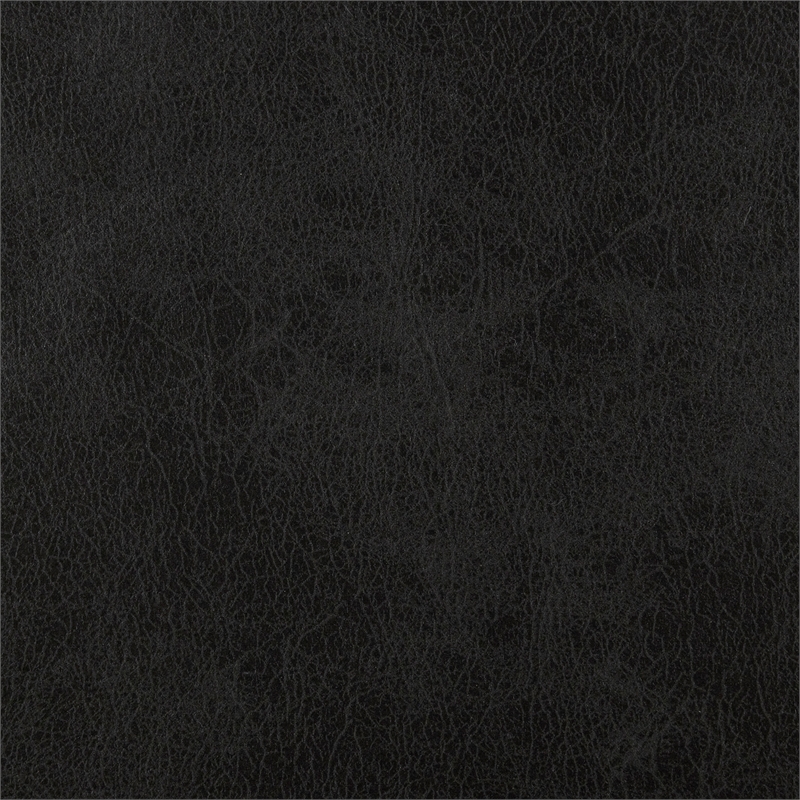 Pemberly Row Polished Microfiber Dual Reclining Sofa 300 lbs in Black