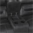 Pemberly Row Polished Microfiber 2-Piece Reclining Sofa & Loveseat Set in Black