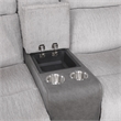 Pemberly Row Two-Tone Chenille 2-Piece Reclining Sofa and Loveseat Set in Gray