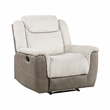 Pemberly Row Chenille and Microfiber Dual Reclining Sofa 300 lbs in Beige