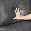 Pemberly Row Dual Glider Reclining Loveseat with Console USB in Gray