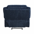 Pemberly Row Corduroy Glider Recliner with Tab Pull 300 lbs in Blue