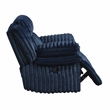 Pemberly Row Corduroy Glider Recliner with Tab Pull 300 lbs in Blue