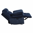 Pemberly Row Corduroy Glider Recliner with Tab Pull 300 lbs in Blue
