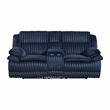 Pemberly Row Corduroy 2-Piece Reclining Sofa and Loveseat Set 300 lbs in Blue