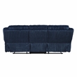 Pemberly Row Corduroy 2-Piece Reclining Sofa and Loveseat Set 300 lbs in Blue