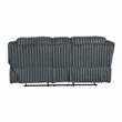 Pemberly Row Corduroy Dual Reclining Loveseat with Console 300 lbs in Dark Gray