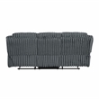 Pemberly Row Corduroy Dual Reclining Sofa 300 lbs per Seat in Dark Gray