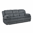 Pemberly Row Corduroy 2-Piece Reclining Sofa and Loveseat Set in Dark Gray