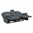 Pemberly Row Corduroy 2-Piece Reclining Sofa and Loveseat Set in Dark Gray