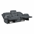 Pemberly Row Corduroy 2-Piece Reclining Sofa and Loveseat Set in Dark Gray