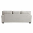 Pemberly Row Chenille Sofa with Nailhead Trim and 4 Pillows in Sand