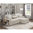 Pemberly Row Boucle Sectional with Right Chaise Pull-Out Bed and USB in Beige