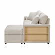 Pemberly Row Boucle Sectional with Right Chaise Pull-Out Bed and USB in Beige
