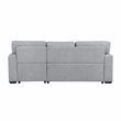 Pemberly Row Boucle Sectional with Right Chaise Pull-Out Bed and USB in Gray