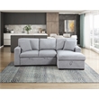 Pemberly Row Boucle Sectional with Right Chaise Pull-Out Bed and USB in Gray