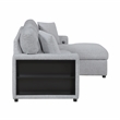 Pemberly Row Boucle Sectional with Right Chaise Pull-Out Bed and USB in Gray