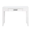 Pemberly Row Wood Writing Desk with Drawer and Bar Pull in White