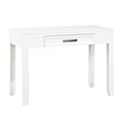 Pemberly Row Wood Writing Desk with Drawer and Bar Pull in White