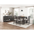 Pemberly Row Upholstered Counter Height Bench in Dark Espresso and Beige