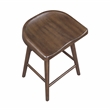 Pemberly Row Acacia Counter Height 5-Piece Dining Set with Saddle Stools - Brown