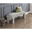 Pemberly Row Velvet Upholstered Accent Bench with Foam Cushion 300 lbs in Taupe