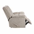 Pemberly Row Chenille Rocker Recliner with Foam over Pocket Coils in Light Brown