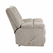 Pemberly Row Chenille Rocker Recliner with Foam over Pocket Coils in Light Brown