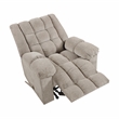 Pemberly Row Chenille Rocker Recliner with Foam over Pocket Coils in Light Brown