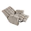 Pemberly Row Chenille Rocker Recliner with Foam over Pocket Coils in Light Brown
