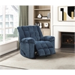Pemberly Row Chenille Rocker Recliner with Foam over Pocket Coils in Blue