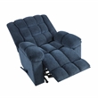 Pemberly Row Chenille Rocker Recliner with Foam over Pocket Coils in Blue
