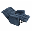 Pemberly Row Chenille Rocker Recliner with Foam over Pocket Coils in Blue