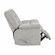 Pemberly Row Chenille Rocker Recliner with Foam over Pocket Coils in Light Gray
