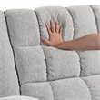 Pemberly Row Chenille Rocker Recliner with Foam over Pocket Coils in Light Gray