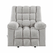 Pemberly Row Chenille Rocker Recliner with Foam over Pocket Coils in Light Gray