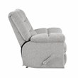 Pemberly Row Chenille Rocker Recliner with Foam over Pocket Coils in Light Gray