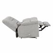 Pemberly Row Chenille Rocker Recliner with Foam over Pocket Coils in Light Gray