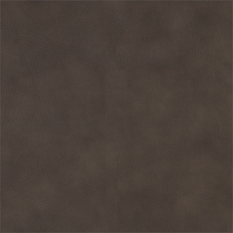 Pemberly Row Top Grain Leather Swivel Glider Recliner 300 lbs in Dark Brown