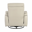 Pemberly Row Top Grain Leather Swivel Glider Recliner 300 lbs in Taupe