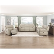Pemberly Row Polished Microfiber Power Recliner with USB Port in Sand