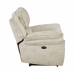 Pemberly Row Polished Microfiber Power Recliner with USB Port in Sand