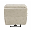 Pemberly Row Polished Microfiber Power Recliner with USB Port in Sand