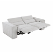 Pemberly Row Power Reclining Loveseat with Power Headrests in Light Gray