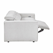 Pemberly Row Power Reclining Loveseat with Power Headrests in Light Gray