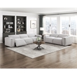 Pemberly Row Power Reclining Loveseat with Power Headrests in Light Gray